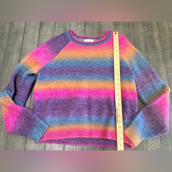🌈 BB Dakota by Steve Madden Rainbow Knit Sweater XL – NWOT - Picture 4 of 6